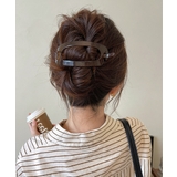 ブラウン | オーバルヘアクリップ 大きめヘアクリップ | Miniministore