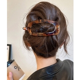 キャメル | オーバルヘアクリップ 大きめヘアクリップ | Miniministore