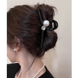 ホワイト*エナメル | バンスクリップ ヘアクリップ パール | Miniministore