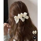バナナクリップ パールリボン ヘアグッズ | Miniministore | 詳細画像1
