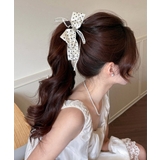 リボンヘアクリップ ドット柄 | Miniministore | 詳細画像3 