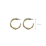 マットウェーブフープピアス ゴールド シルバー | MODE ROBE | 詳細画像9 