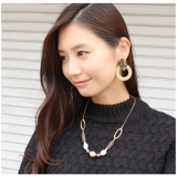 ドロップ×ラタンピアス イヤリング ピンク | MODE ROBE | 詳細画像6