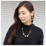 ラウンドパーツスネークチェーンネックレス アクセサリー アクセ | MODE ROBE | 詳細画像7