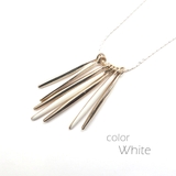 ホワイト | シンプルメタルスティックネックレス ロングゴールドチェーンカジュアルシンプルエレ… | monamona