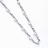 楕円パール2連チェーンネックレス | monamona | 詳細画像3 