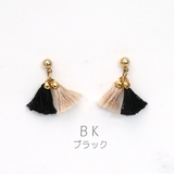 バイカラーミニフリンジピアス タッセル小ぶり ツートン | monamona | 詳細画像3 