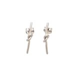 マットシルバー | 結びピピアスマットメタル | monamona