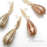 アンティーク風ドロップビーズピアス | monamona | 詳細画像1 