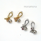 リボンモチーフメタルピアス メタル シルバー ゴールド | monamona | 詳細画像1
