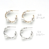 パールフープツイストピアス | monamona | 詳細画像2 