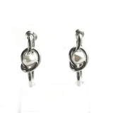 シルバー | パーツ付き、結びモチーフイヤリング | monamona