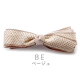 ベージュ | ヘリンボーン柄 リボンバナナクリップ | monamona