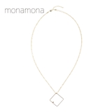 ひし形モチーフ2連ロングネックレス | monamona | 詳細画像1