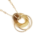 メタル＆アクリルフープネックレスマットカラーアンティーク調 | monamona | 詳細画像7 