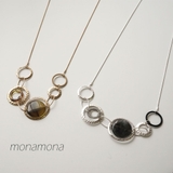 マットサークルスネークチェーンネックレス | monamona | 詳細画像1