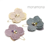 ブローチ 花 フラワー ビーズ くすみカラー | monamona | 詳細画像1