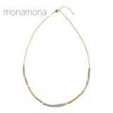 3重チェーン2トーンネックレス | monamona | 詳細画像1