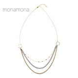 ミックスチェーンコンビ3連ネックレス | monamona | 詳細画像1