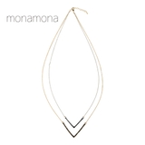 Vパーツ2連ネックレス | monamona | 詳細画像1 