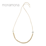 アソート6連チェーンマットひし形紐ネックレス | monamona | 詳細画像1 