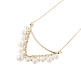 バー＆下がりパールロングネックレス | monamona | 詳細画像3 