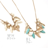 フェザーモチーフトルコビーズネックレス | monamona | 詳細画像2 