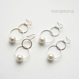 2連サークル下がりピアス | monamona | 詳細画像1 