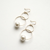 2連サークル下がりピアス | monamona | 詳細画像4 