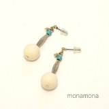 アクリル玉下がりピアス   | monamona | 詳細画像1 