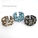 エスニックビーズワイドバングル トルコカラー幅広 | monamona | 詳細画像1