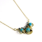 ターコイズ＆カットストーン華奢ネック | monamona | 詳細画像5 