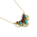 ターコイズ＆カットストーン華奢ネック | monamona | 詳細画像9 