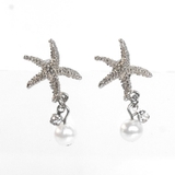 スターフィッシュ | マリンモチーフピアス シェルスターフィッシュゴールドシルバーパール | monamona