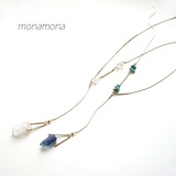 Y字ネックレス ゴールドチェーン トルコクリスタル | monamona | 詳細画像1 