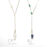Y字ネックレス ゴールドチェーン トルコクリスタル | monamona | 詳細画像2 