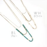 3連ロングチェーントルコビーズネックレス | monamona | 詳細画像2 