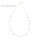 ガラスビーズキラキラ下がりネックレス | monamona | 詳細画像1 