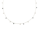 ガンメタ | ガラスビーズキラキラ下がりネックレス | monamona