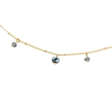 ガラスビーズキラキラ下がりネックレス | monamona | 詳細画像3 