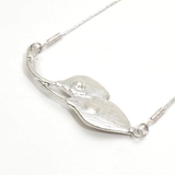 リーフモチーフネックレス パールストーンシンプル シルバーゴールド | monamona | 詳細画像5 