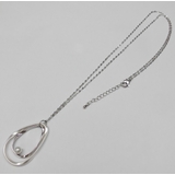 SILVER | オーバルリングネックレス | monamona