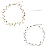 パールウェーブラインネックレス | monamona | 詳細画像1 