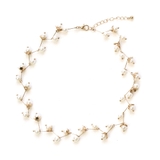 ゴールド | パールウェーブラインネックレス | monamona