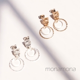 カットフープピアス マットカラー シルバーゴールド 小ぶり こなれ感 | monamona | 詳細画像1