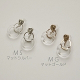フープさがりピアス マット＆クリアカラー 樹脂ポスト | monamona | 詳細画像2 