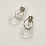 フープさがりピアス マット＆クリアカラー 樹脂ポスト | monamona | 詳細画像3 