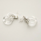 フープさがりピアス マット＆クリアカラー 樹脂ポスト | monamona | 詳細画像5 