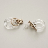 フープさがりピアス マット＆クリアカラー 樹脂ポスト | monamona | 詳細画像8 