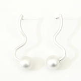 マットシルバー | ピアス ドロップデザイン マットカラー シルバー ゴールド | monamona